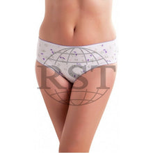 Load image into Gallery viewer, B1A: Pack Of 3 Passionelle Womens Designer Assorted Print White Bikini Briefs