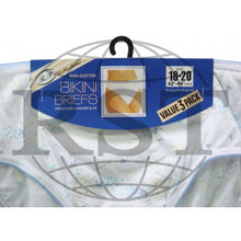 Load image into Gallery viewer, B1A: Pack Of 3 Passionelle Womens Designer Assorted Print White Bikini Briefs