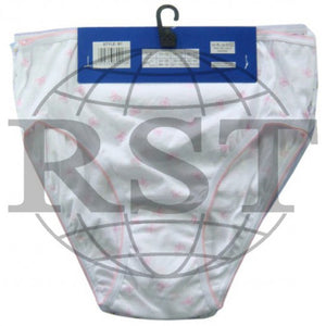 B1A: Pack Of 3 Passionelle Womens Designer Assorted Print White Bikini Briefs