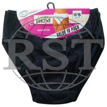 Load image into Gallery viewer, B8: Pack Of 10 Passionelle Womens Designer Black Colour Bikini Briefs