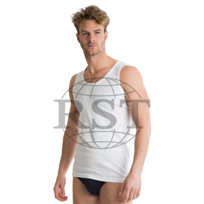 C001: Pack Of 2 Octave 365 Mens 100 Soft Combed Cotton Vests Interlock Classic Design Modern Cut Either In Black Or White