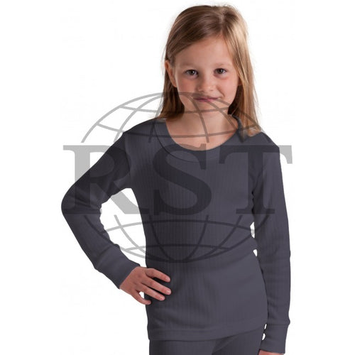 M105G: Girls British Made Thermal Long Sleeved T Shirt