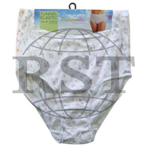 M1: Pack Of 3 Passionelle Womens Printed Tunnel Mama Briefs
