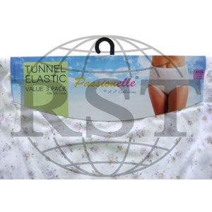 M1: Pack Of 3 Passionelle Womens Printed Tunnel Mama Briefs