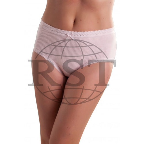 M8C: Pack Of 3 Passionelle Womens Ribbed Assorted Pastel Colour Super Soft Cotton Full Briefs