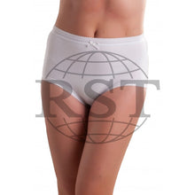 Load image into Gallery viewer, M8W: 3 Pack Womens Passionelle Ribbed White Colour Super Soft Cotton Full Briefs