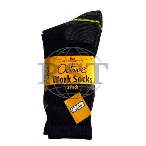 S004: 3 Pack: Octave Mens Work Socks