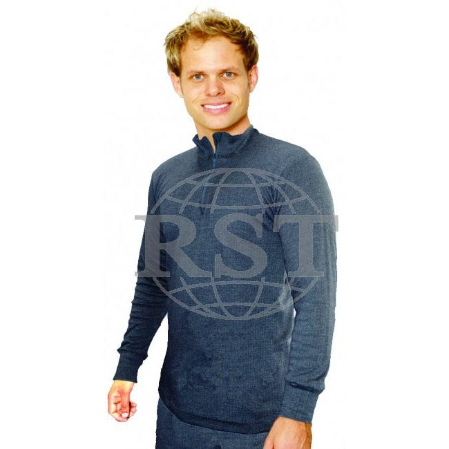 DZL: Mens Thermal Underwear Long Sleeve Zip Neck