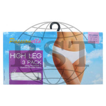 Load image into Gallery viewer, RWB114: Pack Of 3 Passionelle Womens High Leg Designer Bikini Briefs Luxury Polyamide Elastane Blended Fabric